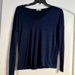 rag & bone Deep Blue Long Sleeve Top